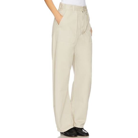 NWT AGOLDE Sefton Pant in Comb Cream Pure Cotton Womens Size 24 - Picture 1 of 10